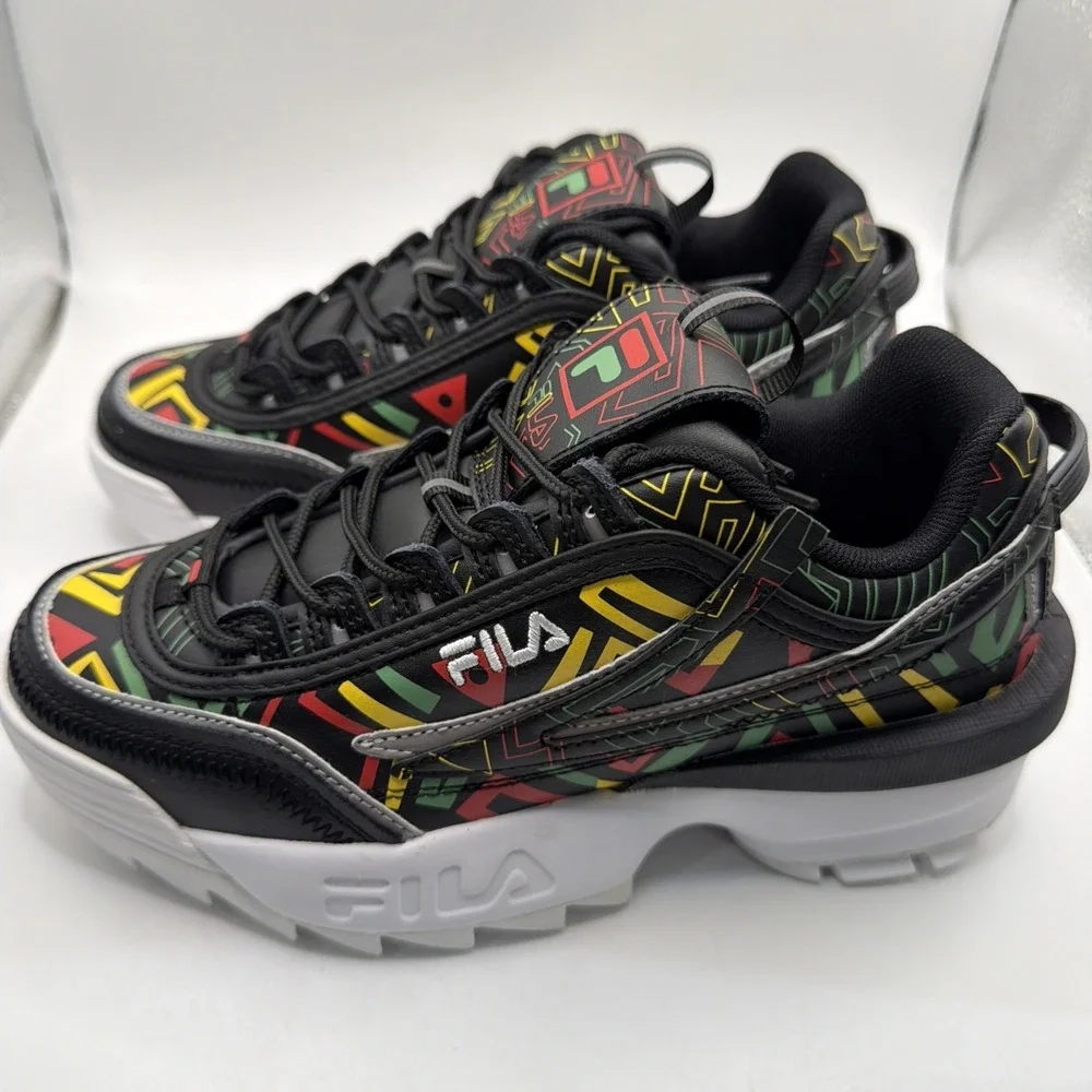 Fila Disruptor 2 Exp Womens Size 7.5 Blk/Jybn/Lemo‎ Athletic Running Shoes. New